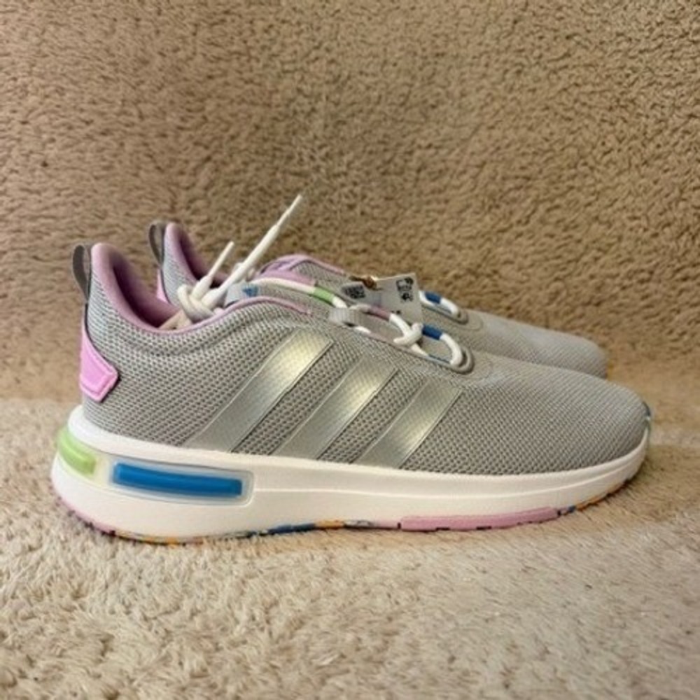 Adidas Racer TR23‎ Kids Running Shoes Halo Silver Grey Pink ID5983 Girls 6.5Y